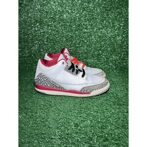 Nike Air Jordan 3 Retro PS Cardinal Red White Curry Red 429487-126 Youth Sz 3Y